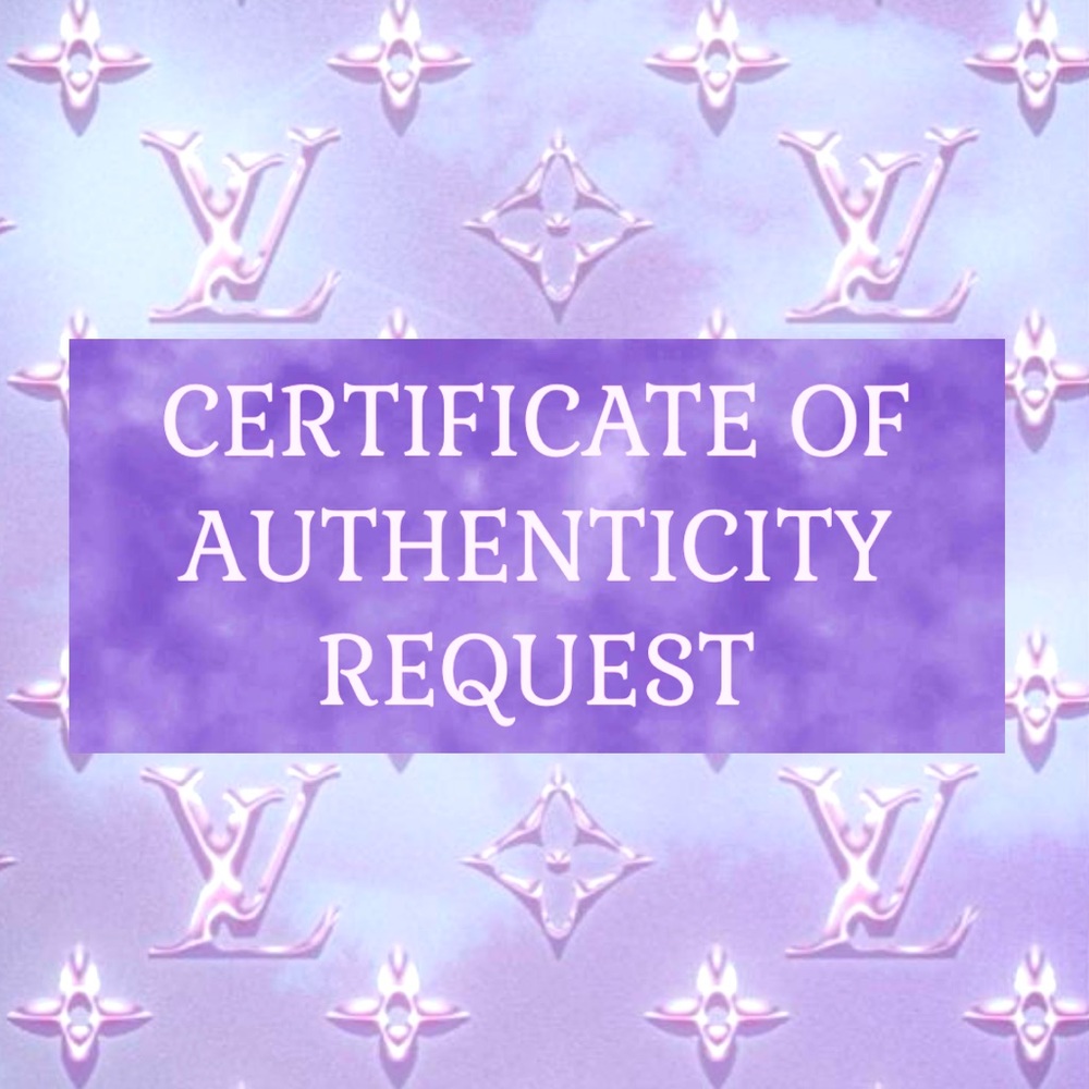 Certificate of Authenticity Request